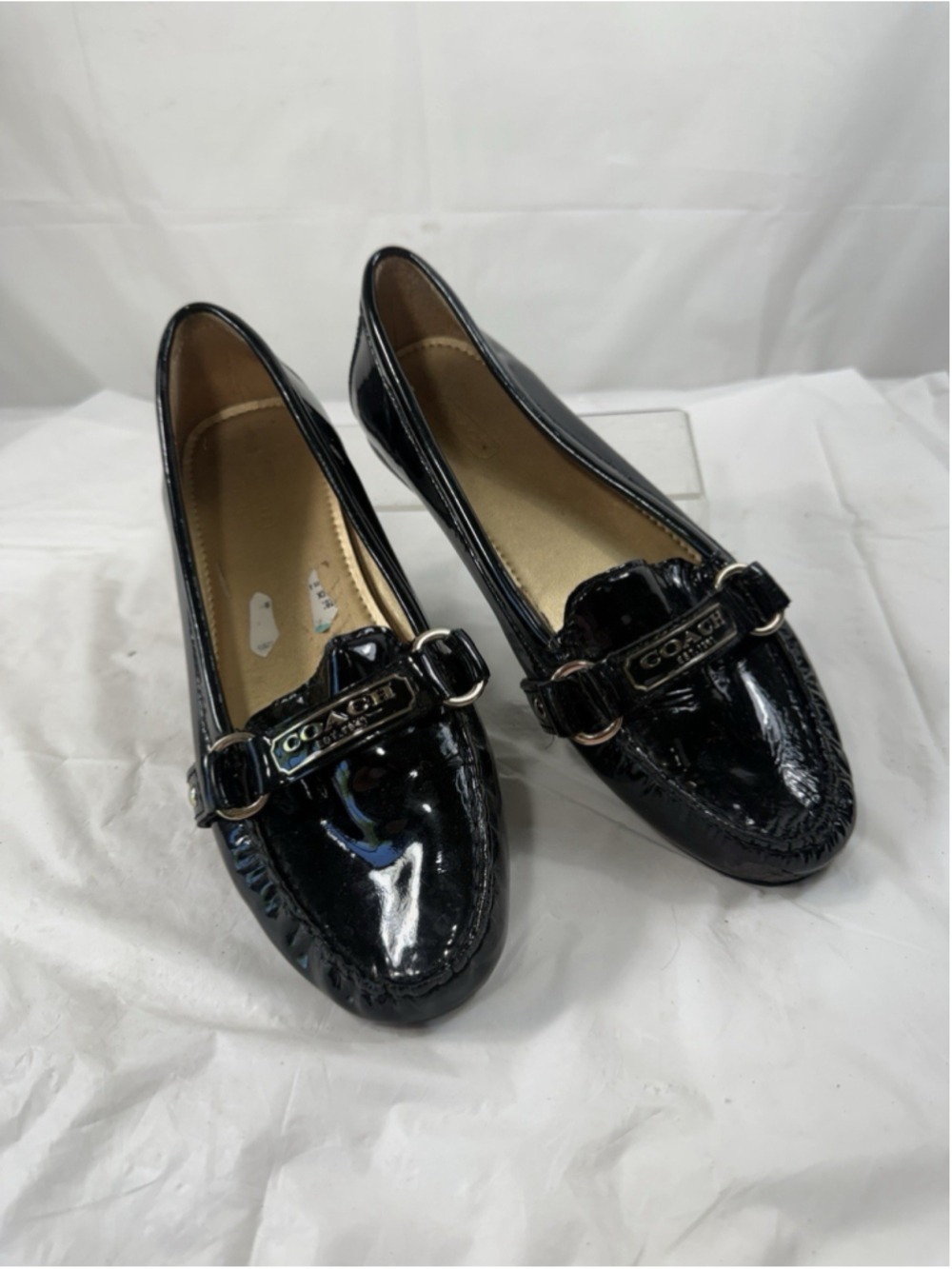 Vintage Coach FAYE 1941 Black patent Loafers size 7 B - Picture 7 of 14